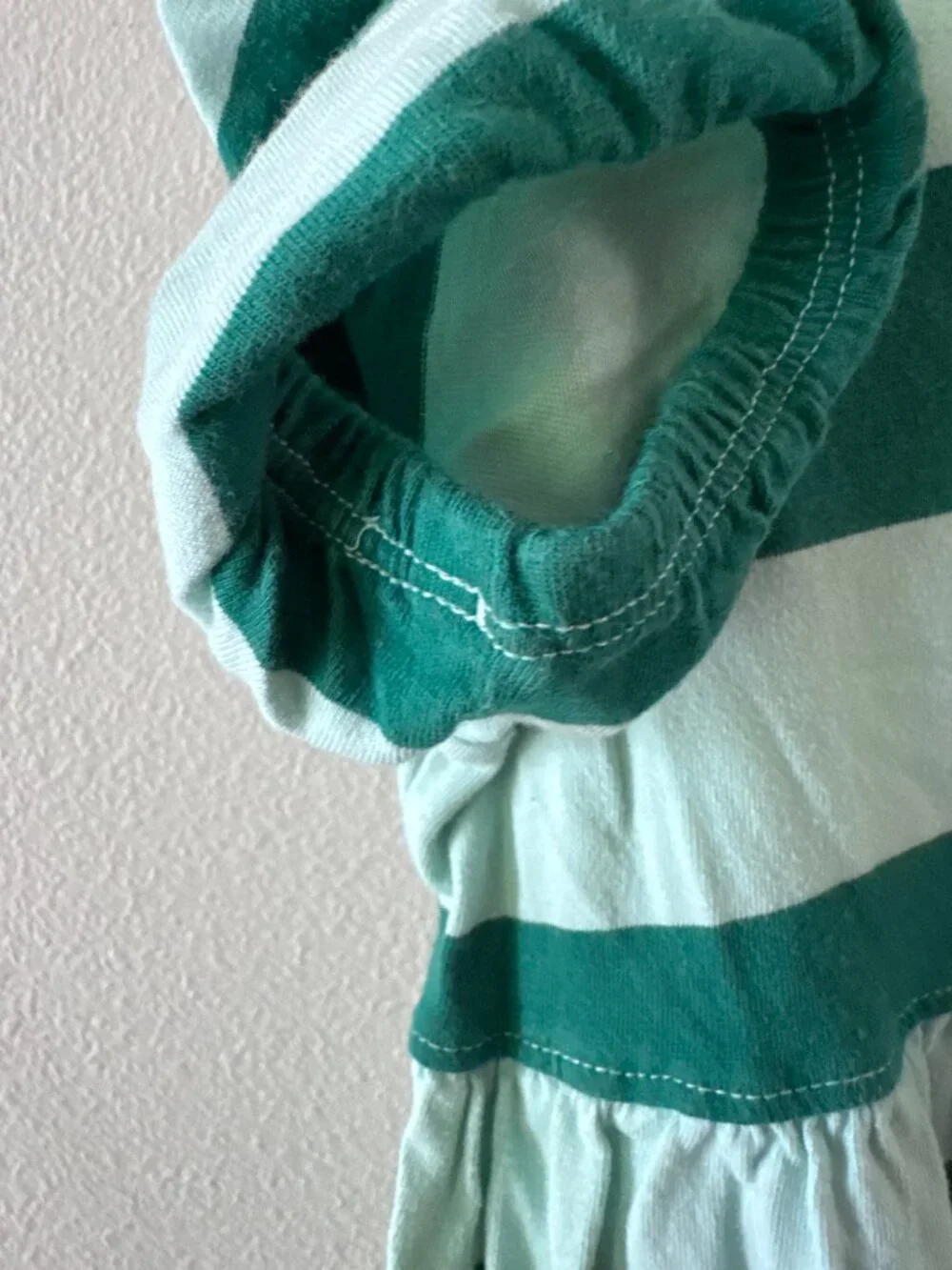 Hanna Andersson Twirl Power Dress Size 5 110 Seafoam Stripe Cotton
